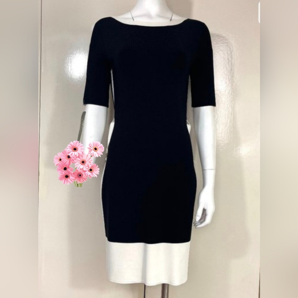 Ralph Lauren Black and White Midi Dress